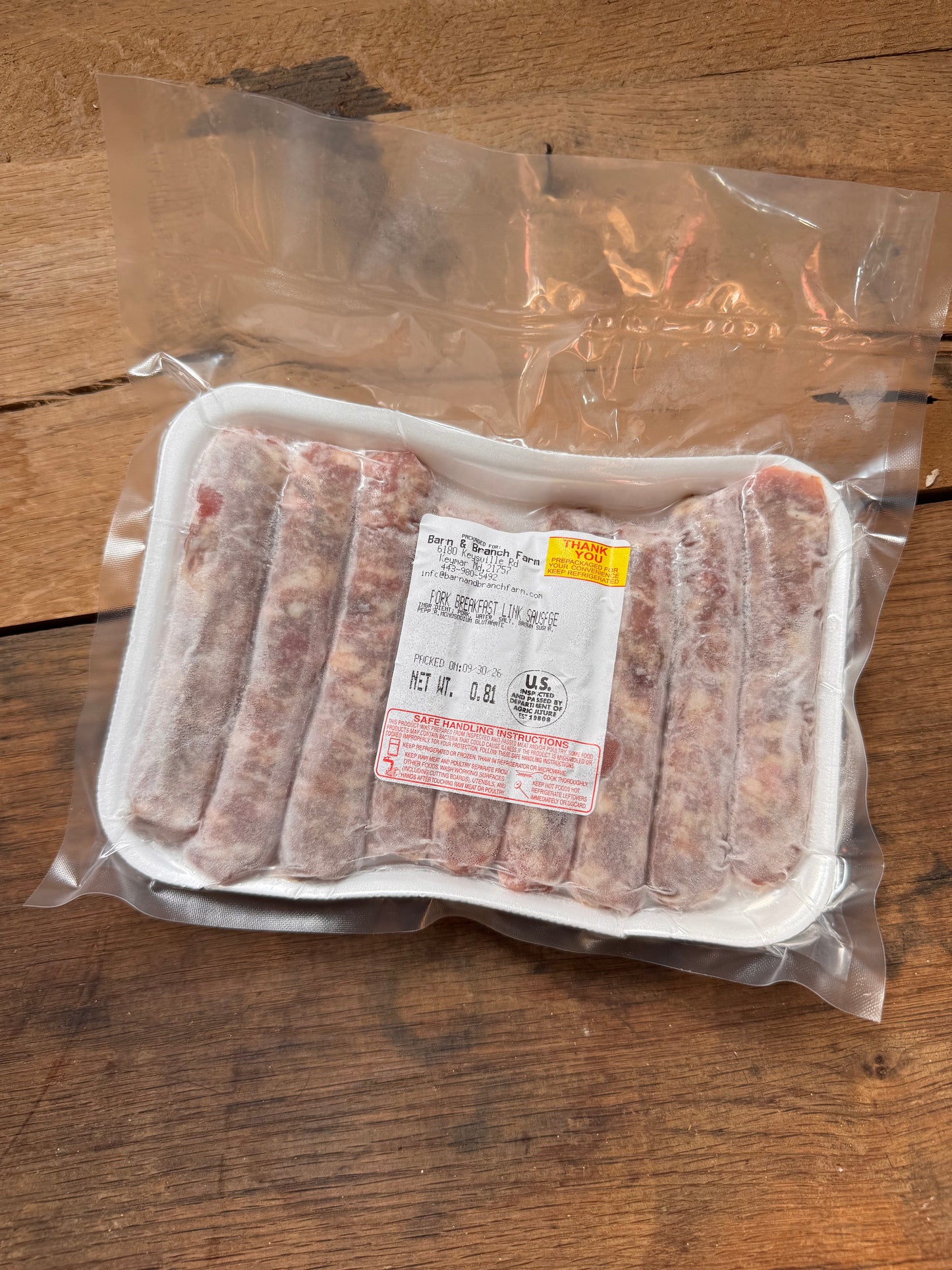Pork Sausage- Breakfast Links