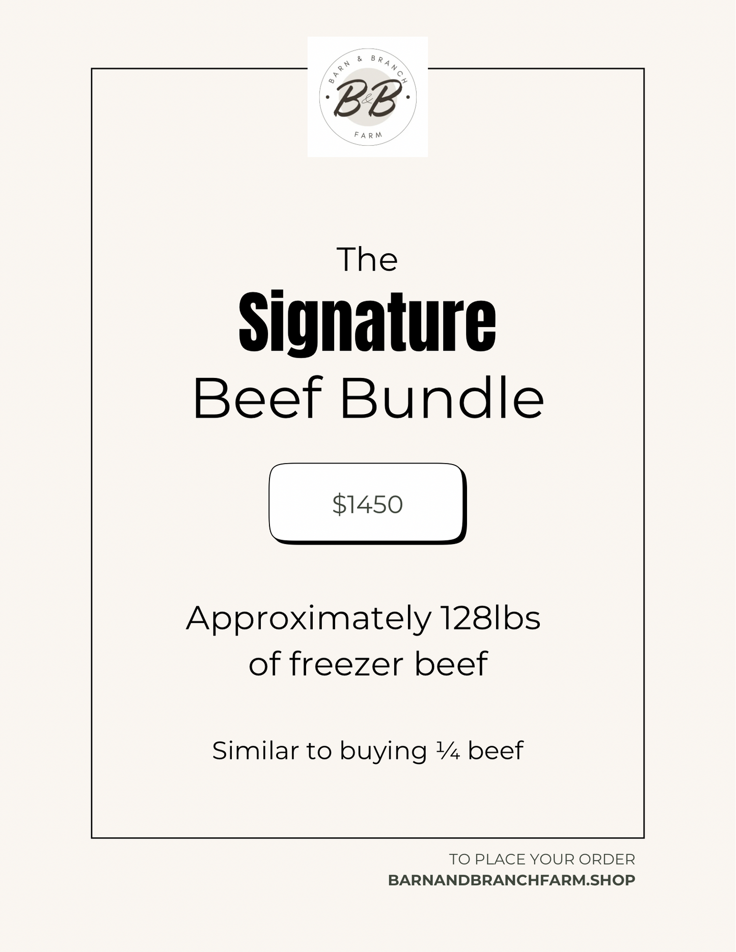 The Signature Beef Bundle ~128lbs