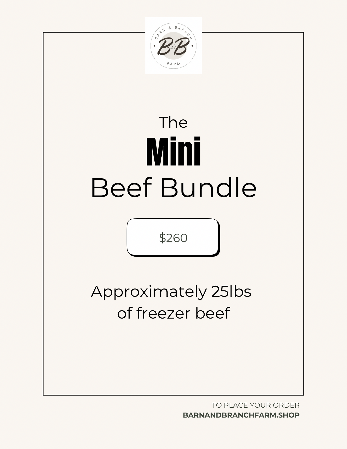 The Mini Beef Bundle ~25lbs
